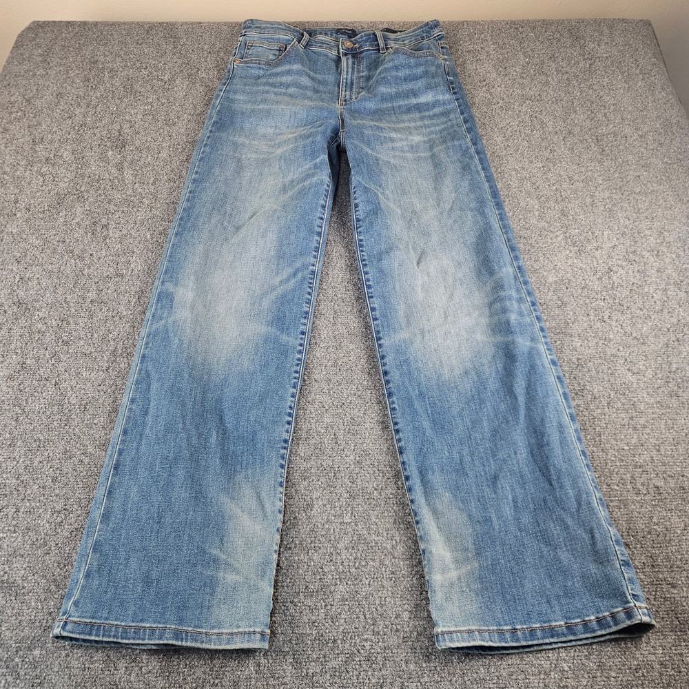 J.Jill Denim High-Rise Full Leg Jeans Block Island Wash Blue Womens Size 8 Regul